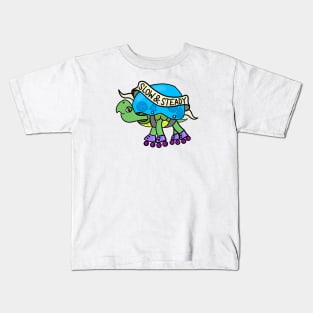 Slow & Steady Rollerskating Turtle Kids T-Shirt